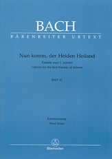 Nun komm, der Heiden Heiland BWV 62 SATB Vocal Score cover